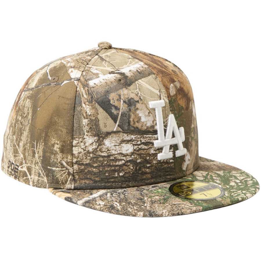 NEW ERA 59FIFTY MLB Real Tree Camo ドジャース リアルツリーカモ 右斜め 15137374