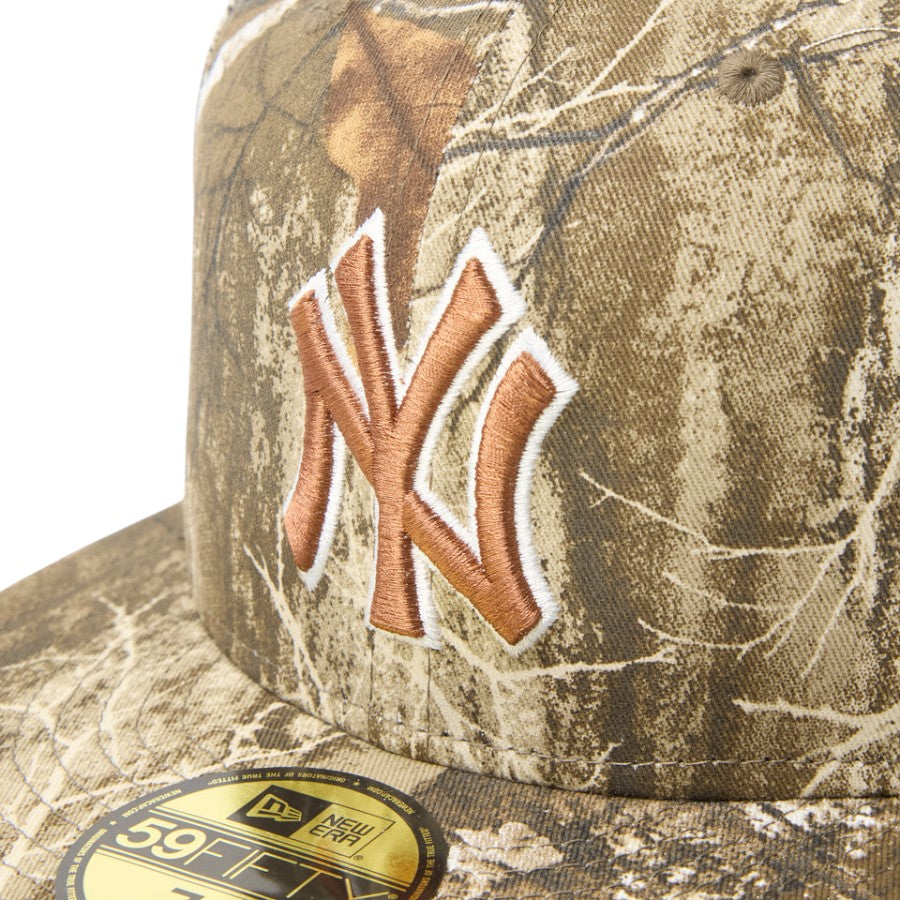 NEW ERA（ニューエラ）59FIFTY MLB Real Tree Camo ヤンキース フロントロゴ刺繍詳細 15137353