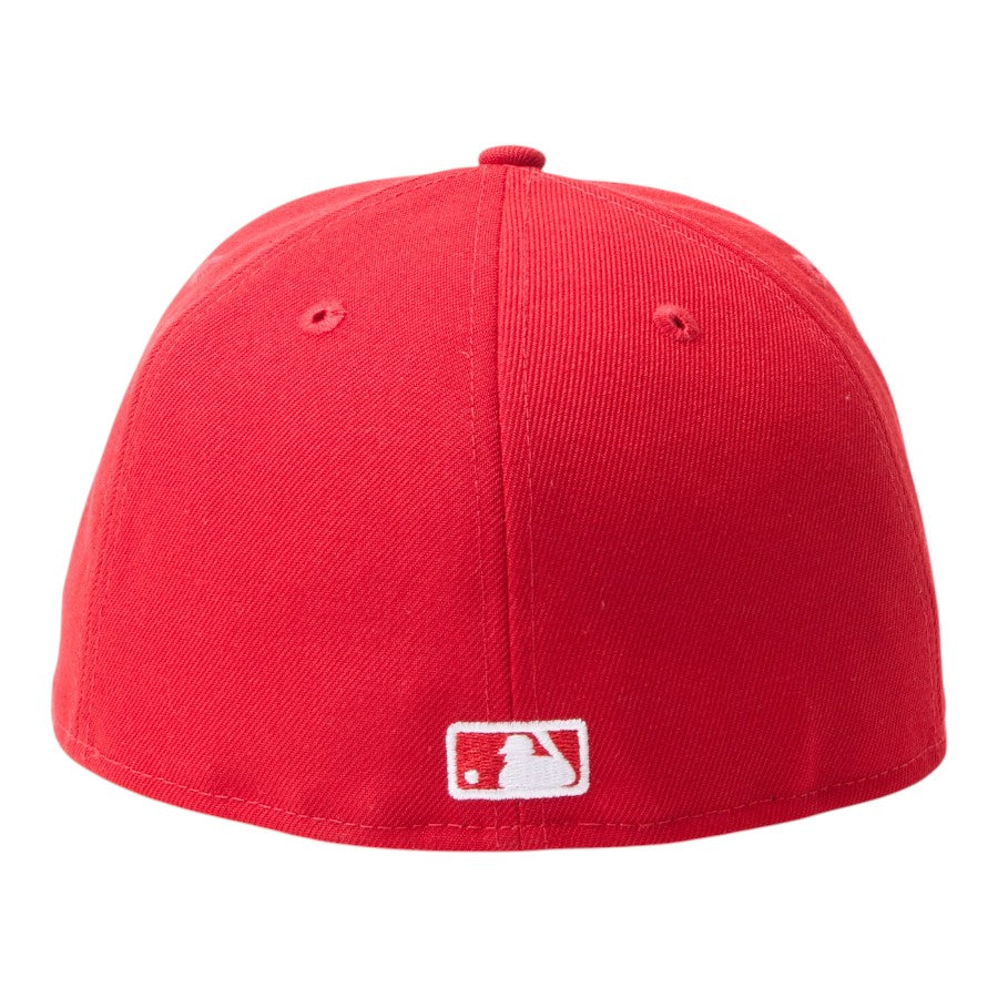 NEW ERA 59FIFTY MLB Scarlet アトランタ・ブレーブス スカーレット 背面バッターマンロゴ刺繍 15137395