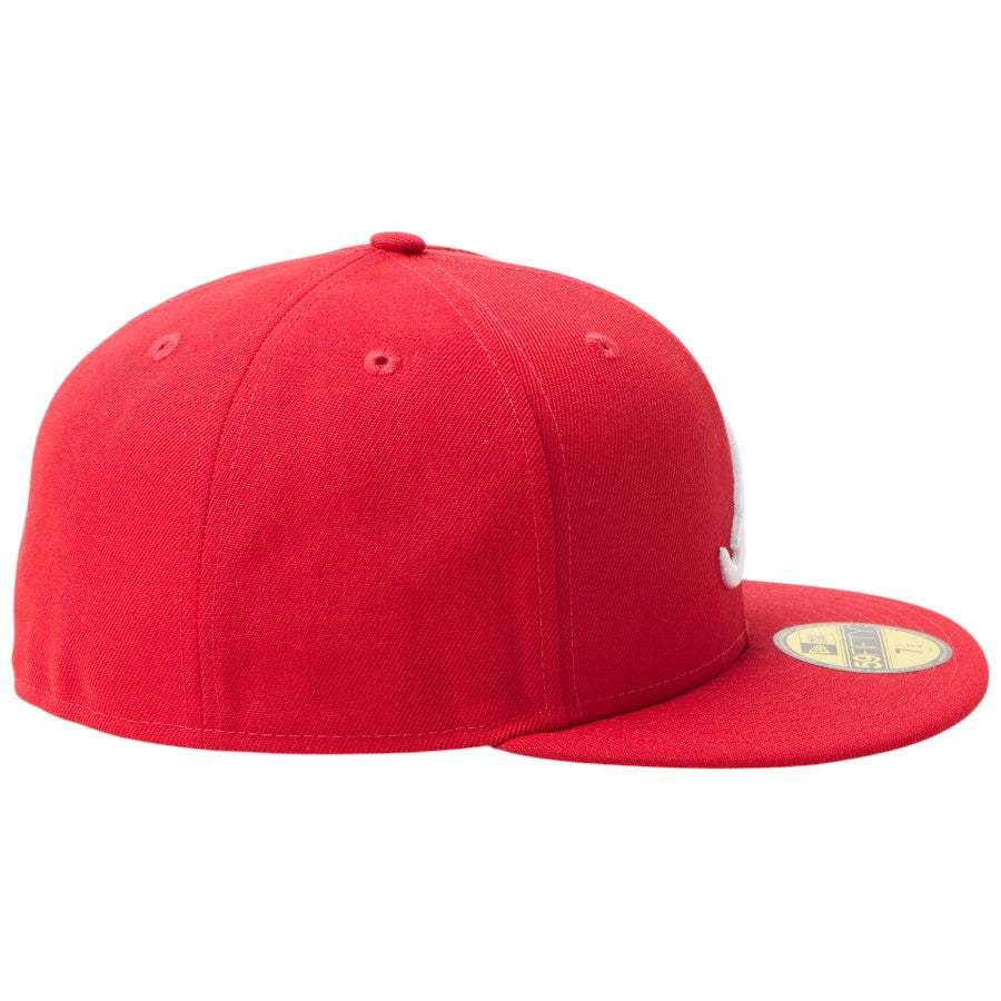 NEW ERA 59FIFTY MLB Scarlet アトランタ・ブレーブス スカーレット 右向き 15137395