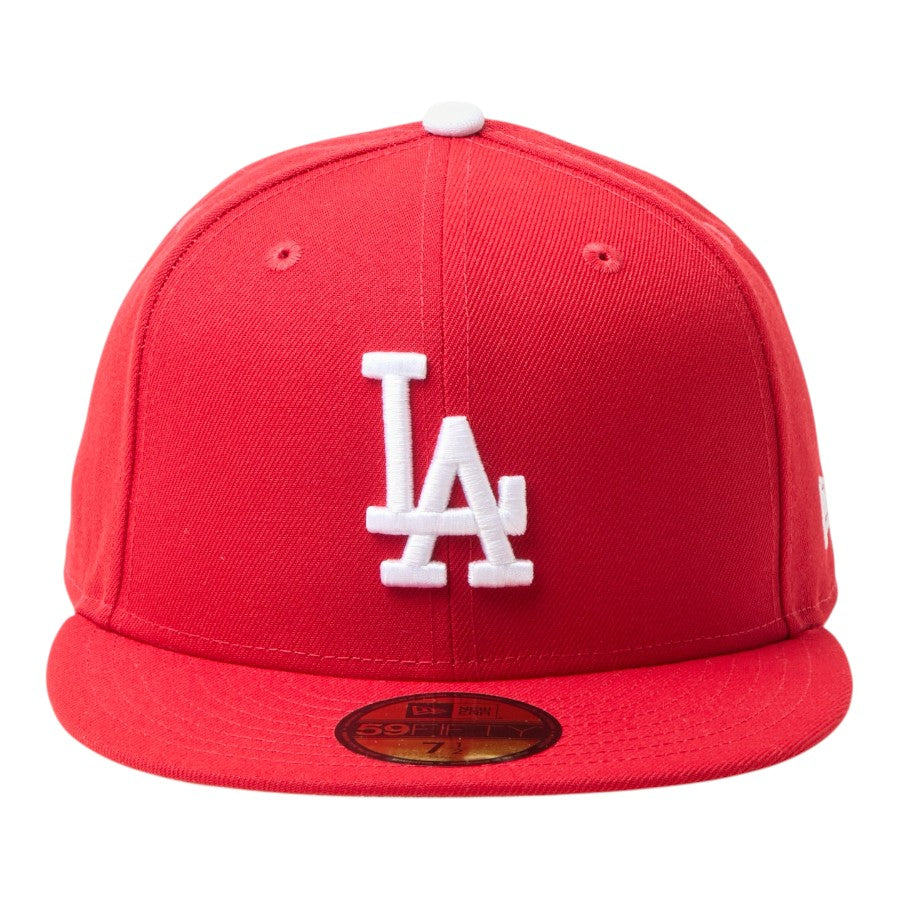 NEW ERA 59FIFTY MLB Scarlet ロサンゼルス・ドジャース スカーレット 正面 15137377