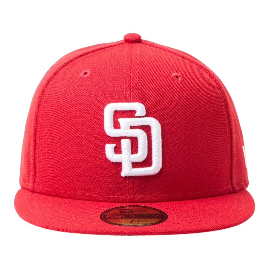NEW ERA（ニューエラ）59FIFTY MLB Scarlet サンディエゴ・パドレス スカーレット 正面 15137342