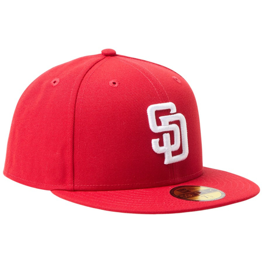 NEW ERA（ニューエラ）59FIFTY MLB Scarlet サンディエゴ・パドレス スカーレット 右斜め 15137342