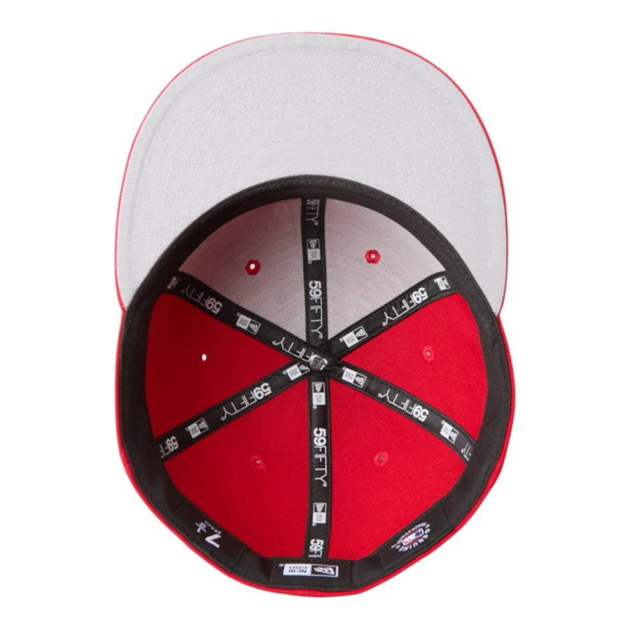 NEW ERA（ニューエラ）59FIFTY MLB Scarlet サンディエゴ・パドレス 裏側 グレーアンダーバイザー 15137342