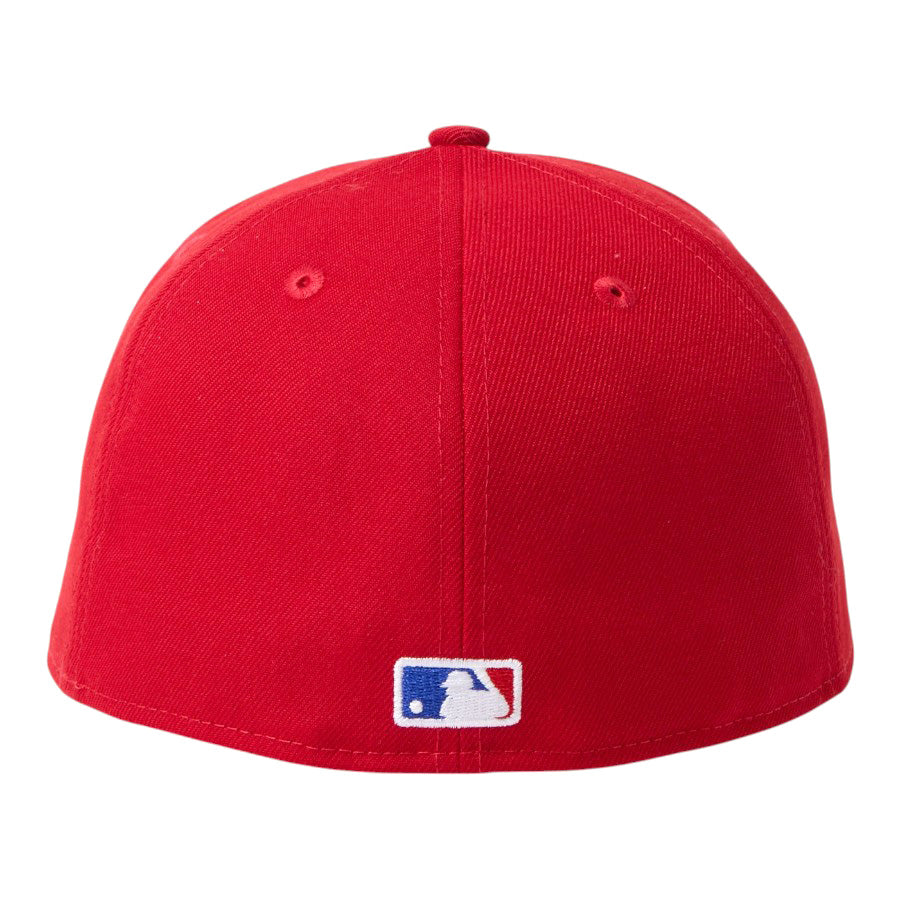 NEW ERA 59FIFTY MLB Scarlet ニューヨーク・ヤンキース 背面バッターマンロゴ刺繍 15137356