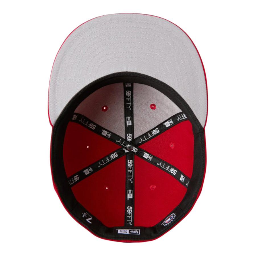 NEW ERA 59FIFTY MLB Scarlet ニューヨーク・ヤンキース グレーアンダーバイザー 裏側 15137356