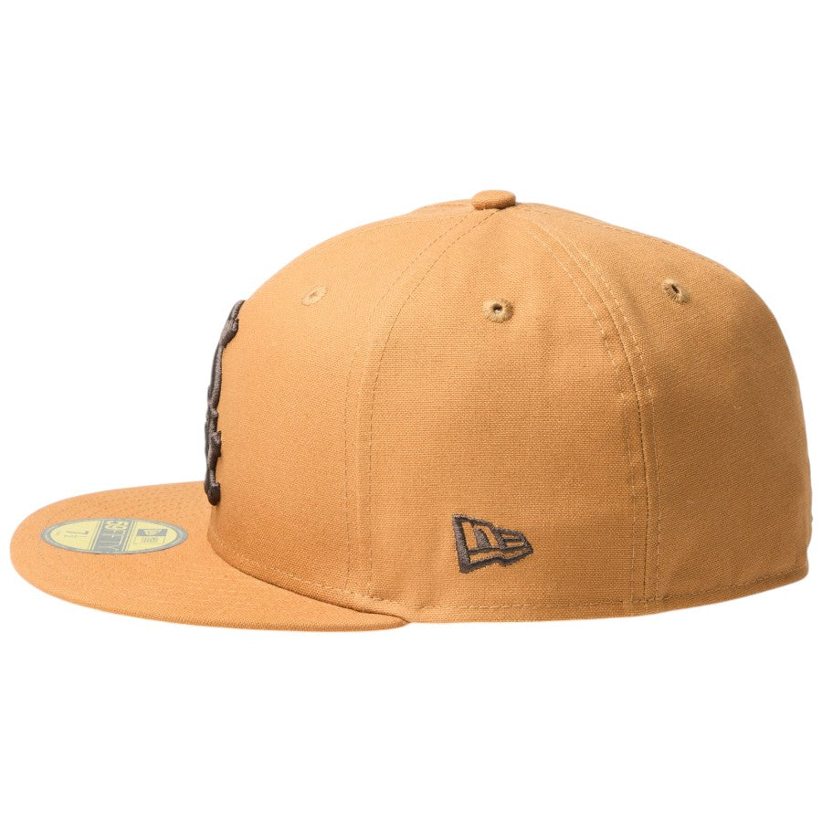 NEW ERA（ニューエラ）59FIFTY NEフラッグ刺繍 ライトブロンズ 左サイド