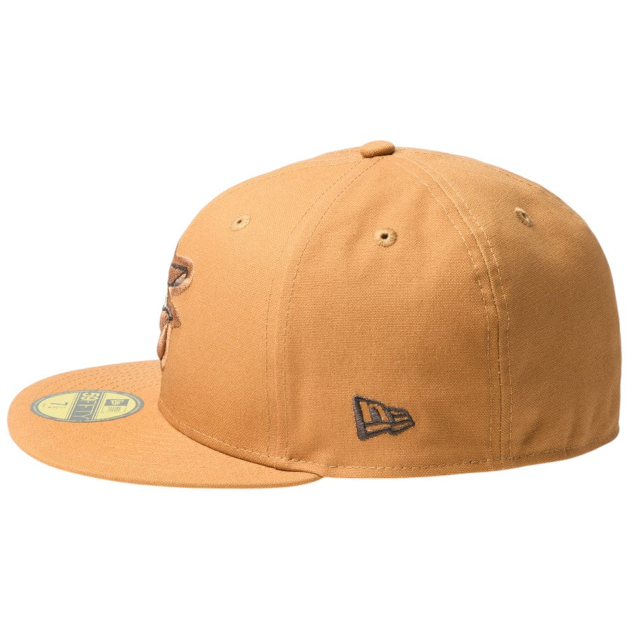 NEW ERA（ニューエラ）59FIFTY NEフラッグ刺繍 ライトブロンズ 左サイド