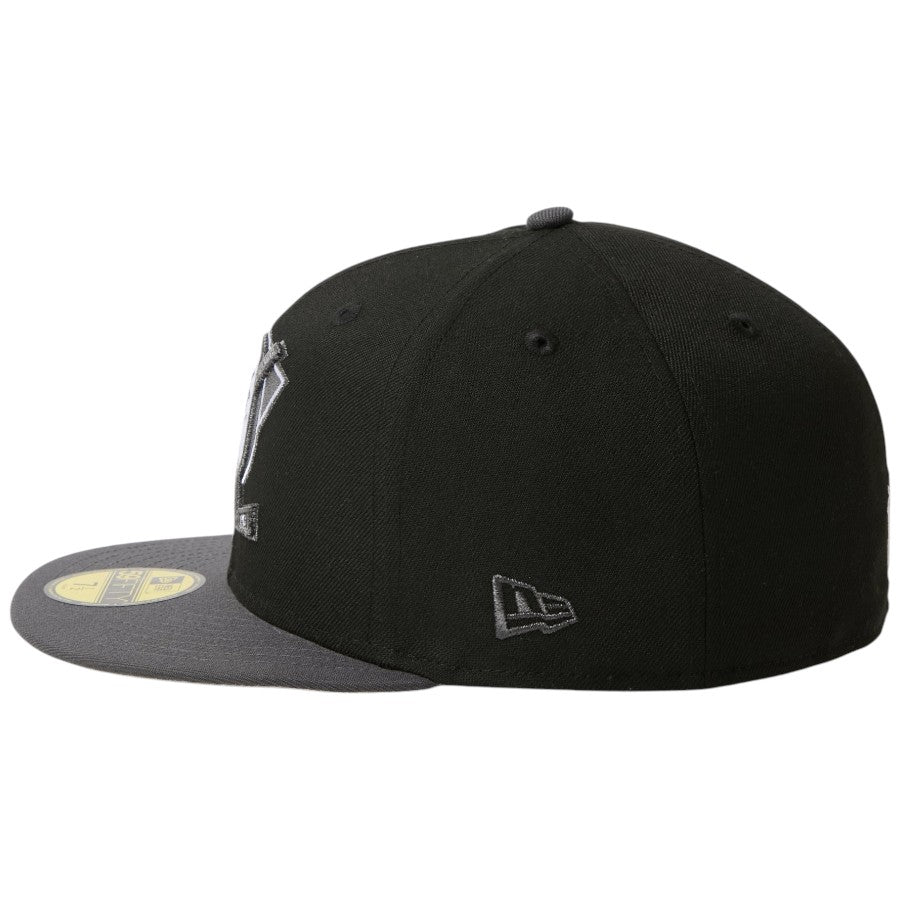 NEW ERA 59FIFTY NHL アナハイム・ダックス キャップ ブラック/ダークグラファイト 左向き 15137396
