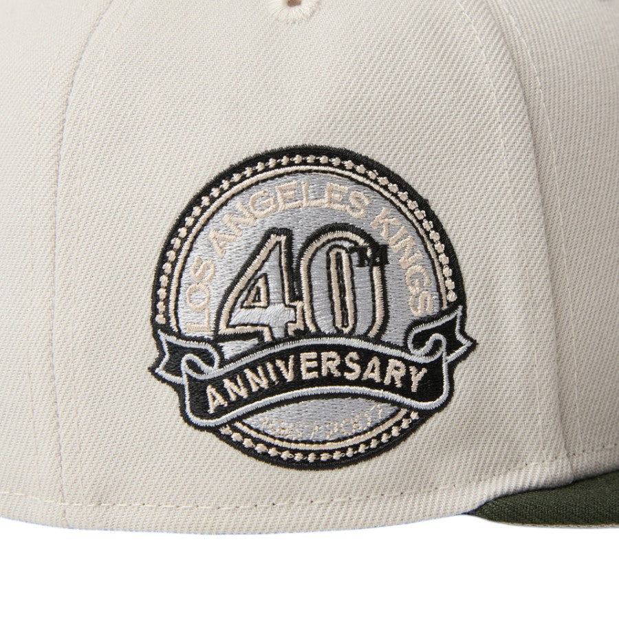 NEW ERA 59FIFTY NHL ロサンゼルス・キングス アニバーサリーパッチ刺繍詳細 15137370