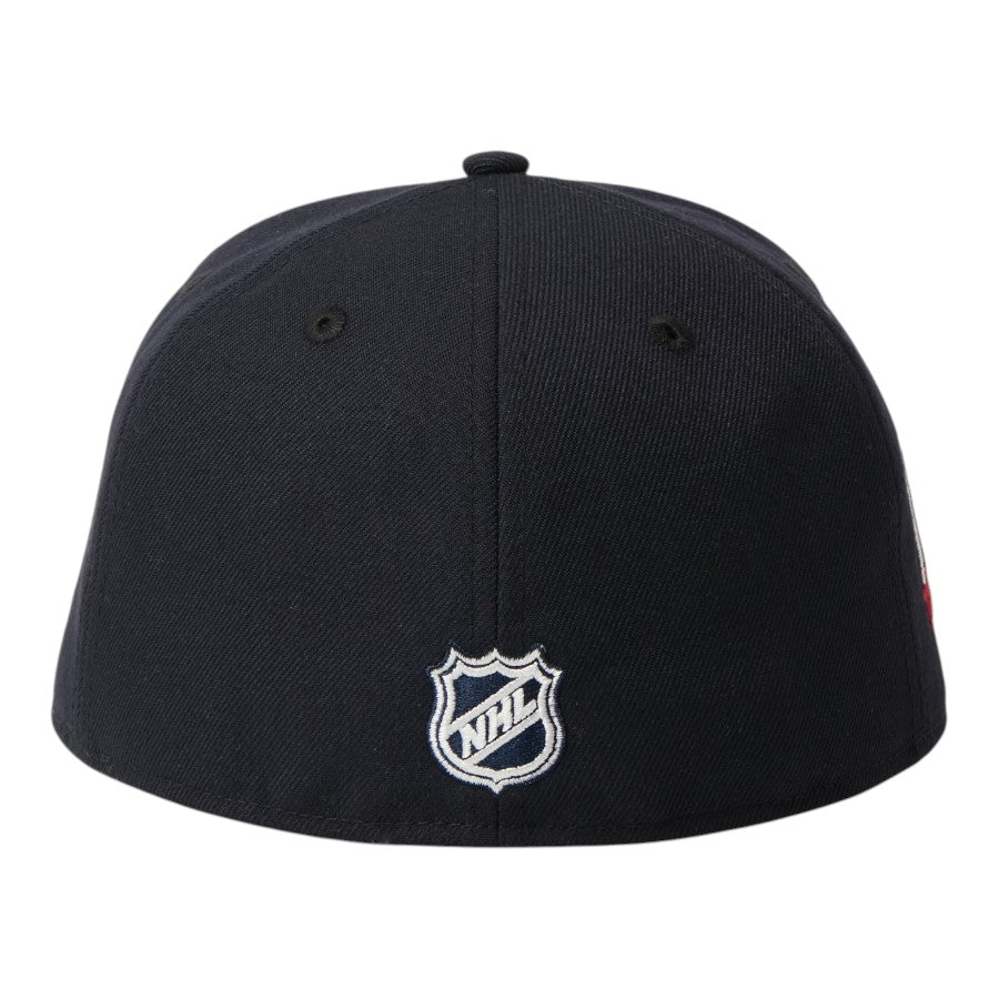NEW ERA 59FIFTY NHL ニューヨーク・レンジャーズ ネイビー 背面 NHLロゴ刺繍 15137366