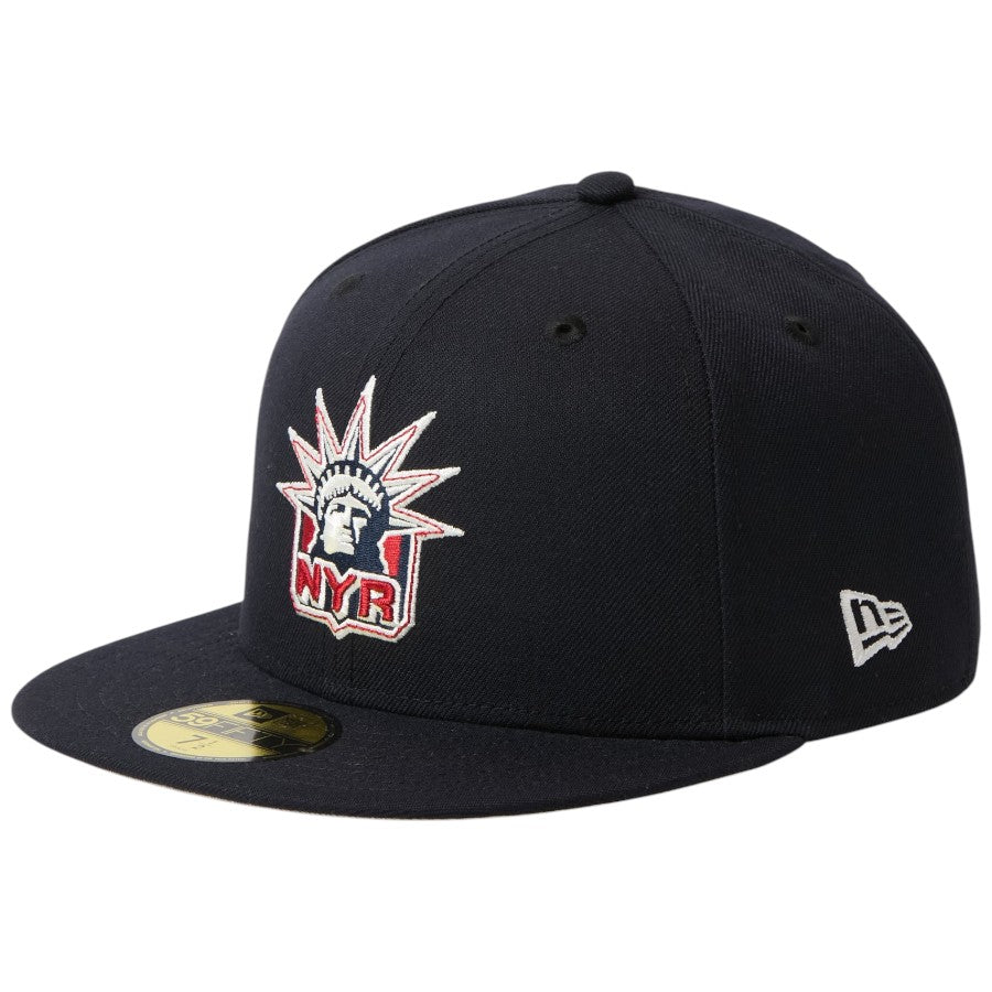 NEW ERA 59FIFTY NHL ニューヨーク・レンジャーズ キャップ ネイビー 右斜め 15137366