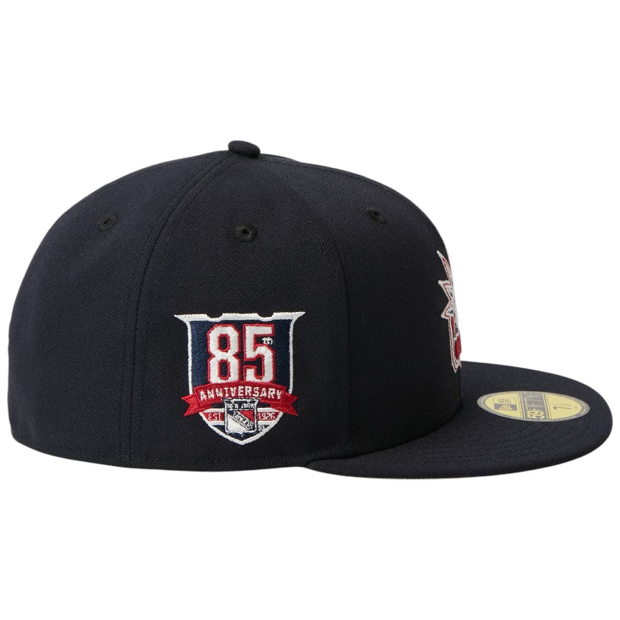 NEW ERA 59FIFTY NHL ニューヨーク・レンジャーズ ネイビー 右向き サイドパッチ刺繍 15137366