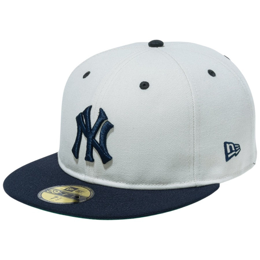 NEW ERA 59FIFTY Subway Series ニューヨーク・ヤンキース サンディーリネン ネイビーバイザー 右斜め 15217074