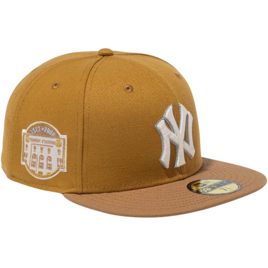 NEW ERA 59FIFTY The Brew ニューヨーク・ヤンキース キャップ ブラッシュドブロンズ/ウィート 右斜め 15228778
