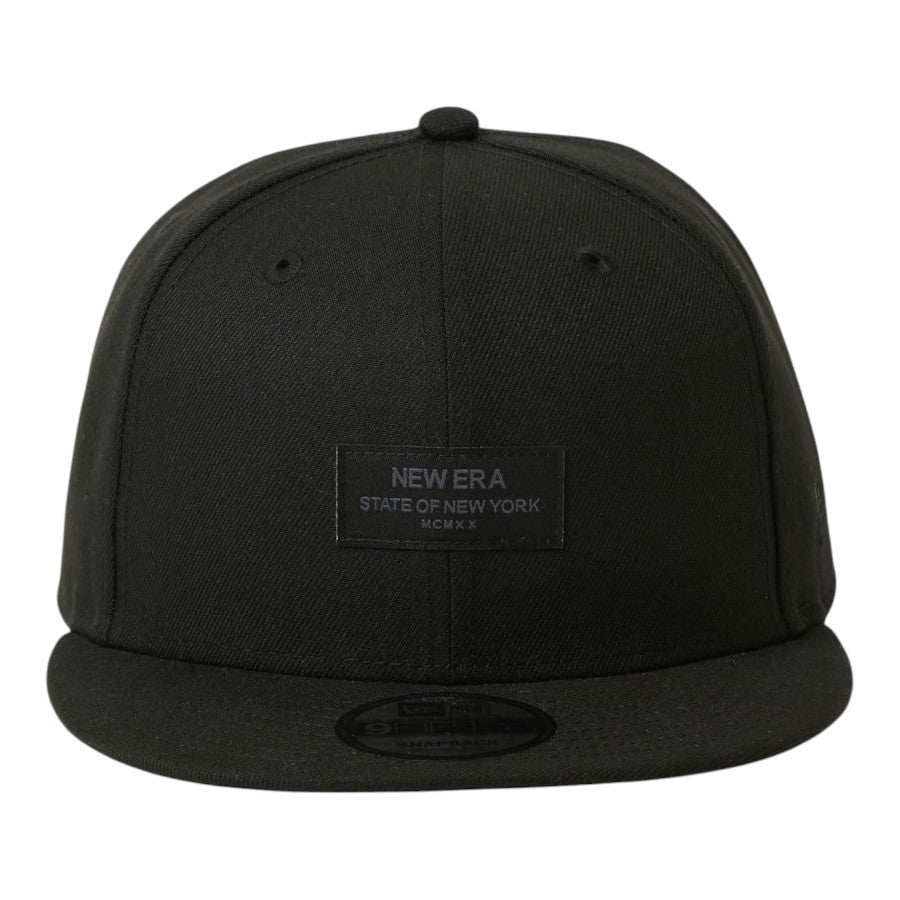 NEW ERA 9FIFTY Black Patch スナップバック キャップ ブラック 正面 15137018