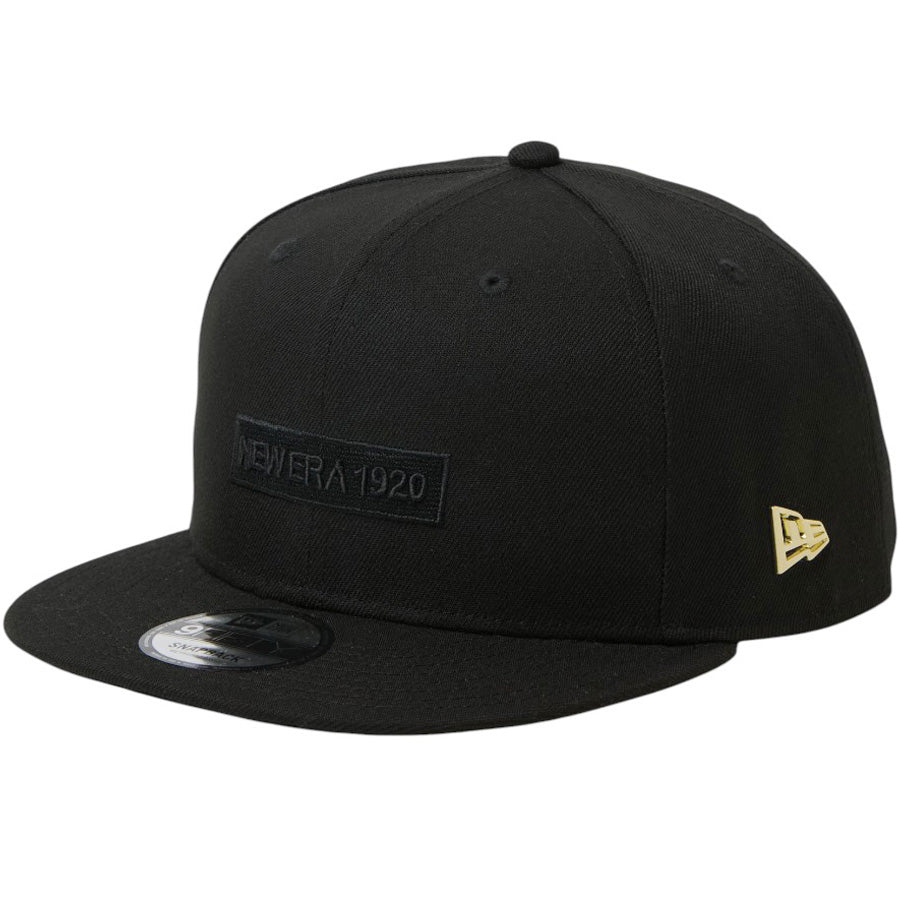 NEW ERA 9FIFTY Metal Flag NEW ERA 1920 ブラック/ゴールド 左斜め キャップ 15137010