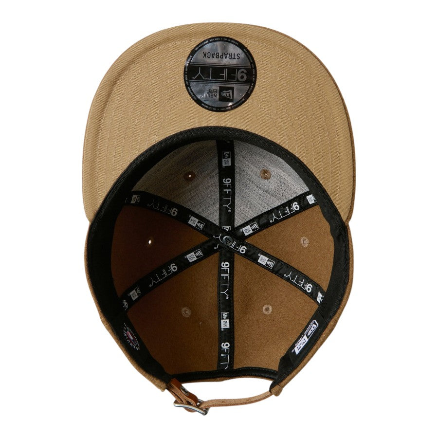 NEW ERA 9FIFTY MLB Wool Melton ロサンゼルス・ドジャース キャップ ベージュ 裏側全体 15136999