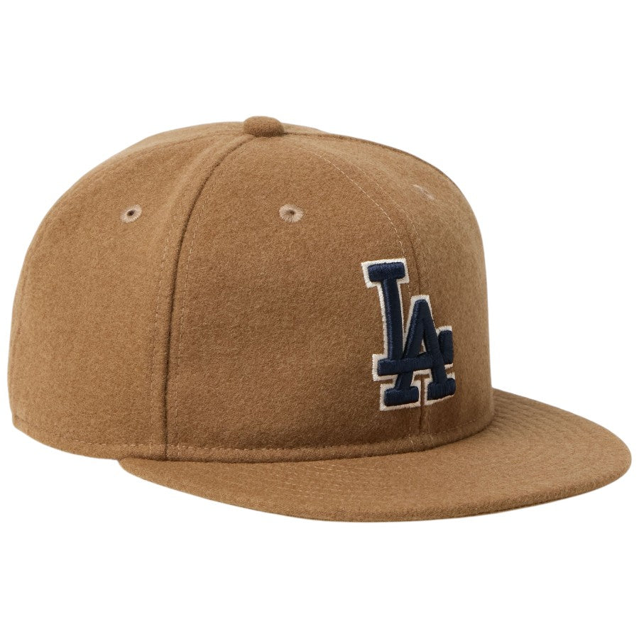 NEW ERA 9FIFTY MLB Wool Melton ロサンゼルス・ドジャース キャップ ベージュ 右斜め 15136999