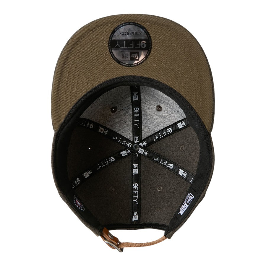 NEW ERA 9FIFTY MLB Wool Melton サンディエゴ・パドレス キャップ カーキ 裏側全体 15136996