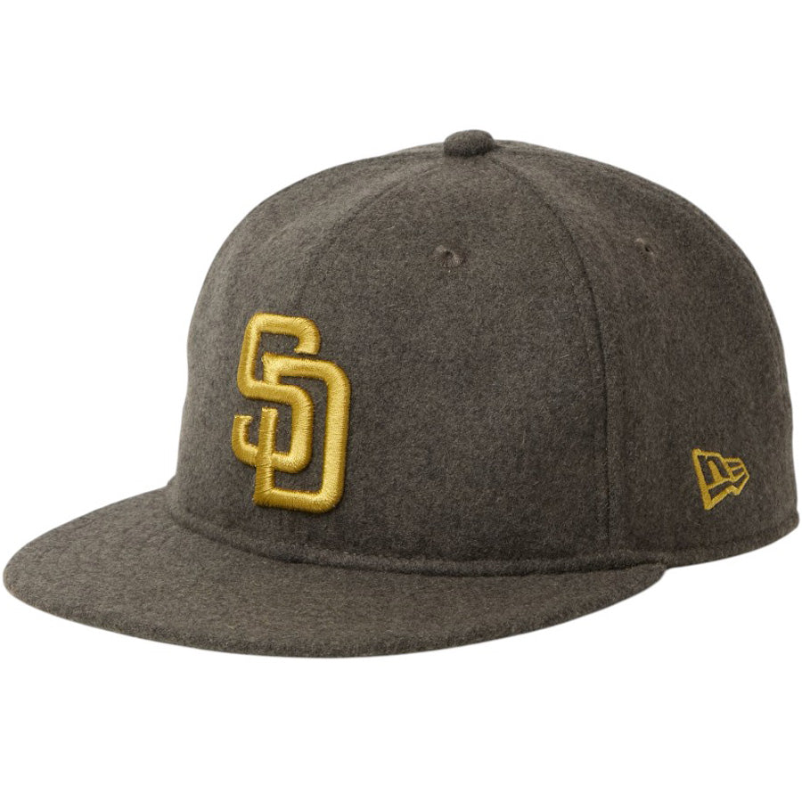 NEW ERA 9FIFTY MLB Wool Melton サンディエゴ・パドレス キャップ カーキ 左斜め 15136996