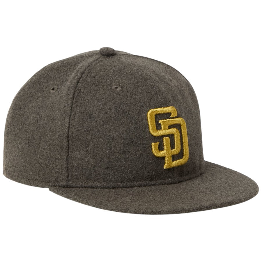 NEW ERA 9FIFTY MLB Wool Melton サンディエゴ・パドレス キャップ カーキ 右斜め 15136996