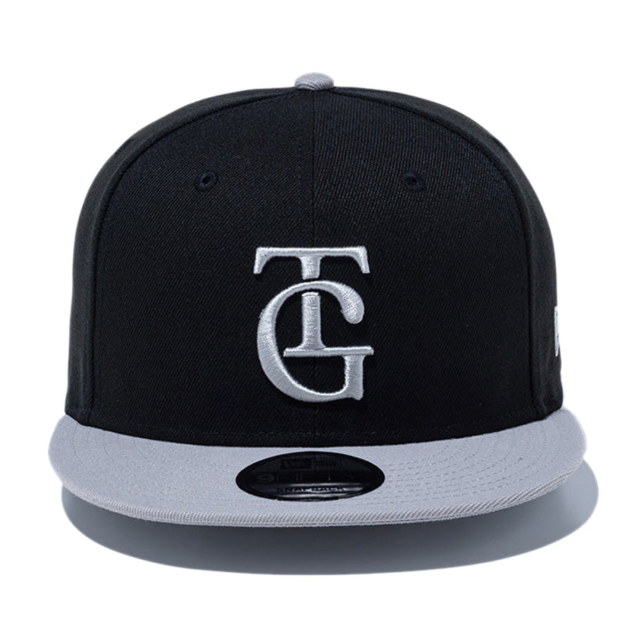 NEW ERA（ニューエラ）9FIFTY 読売ジャイアンツ ビジター ブラック グレーバイザー 正面 14524929