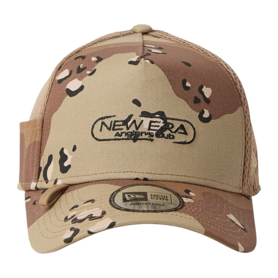 NEW ERA 9FORTY A-Frame Angler Club デザートカモ メッシュキャップ 正面 15125118