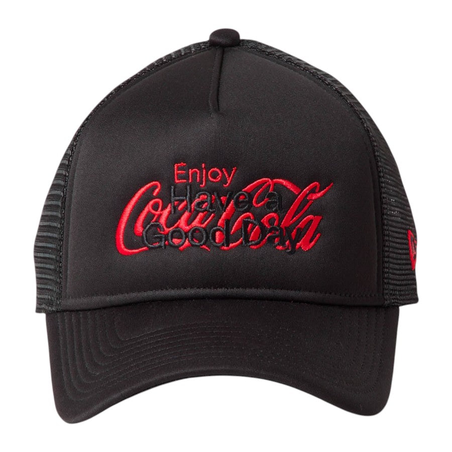 NEW ERA 9FORTY A-Frame Coca-Cola コカ･コーラ メッシュキャップ ブラック 正面 15156434