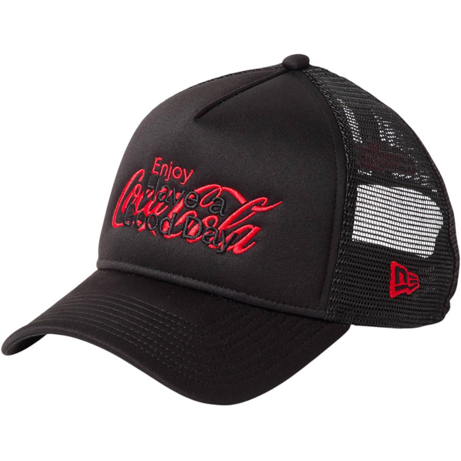 NEW ERA 9FORTY A-Frame Coca-Cola コカ･コーラ メッシュキャップ ブラック 左斜め 15156434