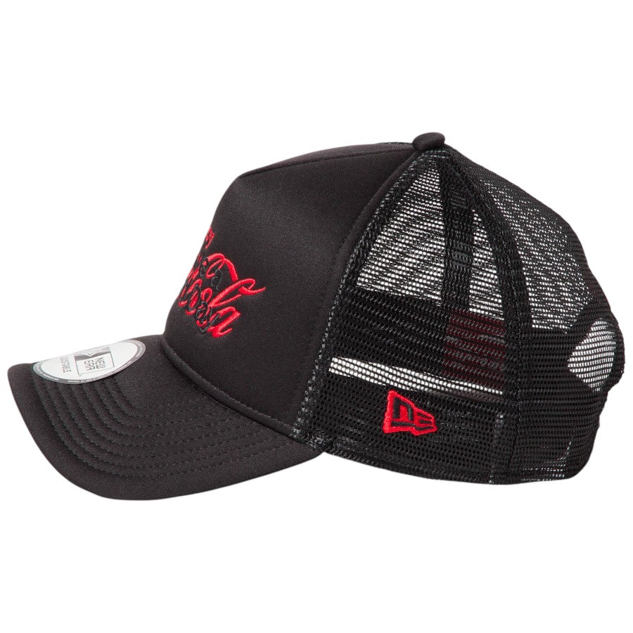 NEW ERA 9FORTY A-Frame Coca-Cola コカ･コーラ メッシュキャップ ブラック NEフラッグロゴ刺繍 15156434