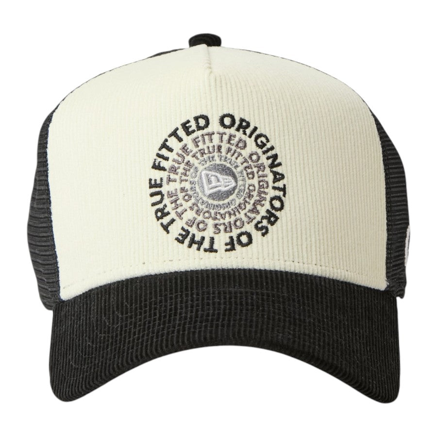 NEW ERA 9FORTY A-Frame Corduroy OOTTF ブラック/クローム 正面 15137090