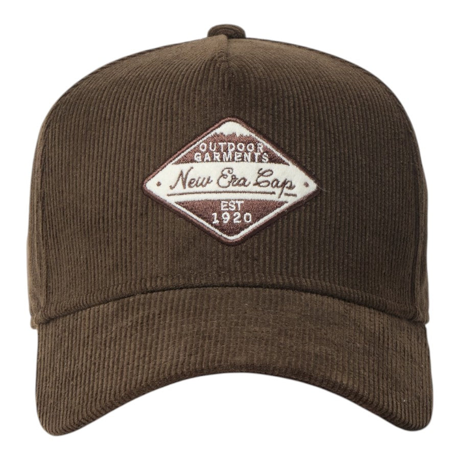 NEW ERA 9FORTY A-Frame Corduroy アウトドア キャップ ウォルナット 正面 15125125