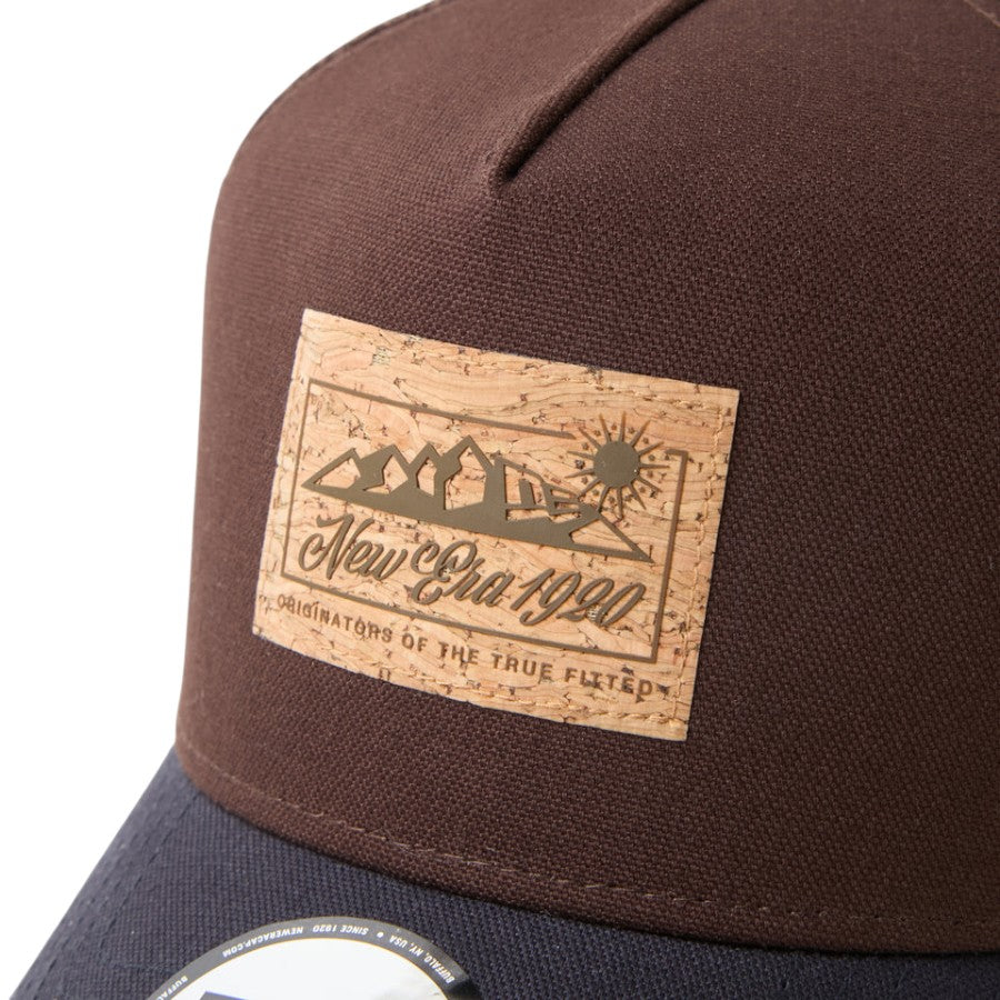 NEW ERA 9FORTY A-Frame Cork Patch バーントウッド/ネイビー コルクパッチ詳細 15125116