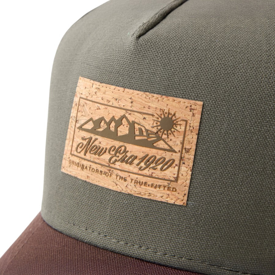 NEW ERA 9FORTY A-Frame Cork Patch モス/バーントウッド コルクパッチ詳細 15125115