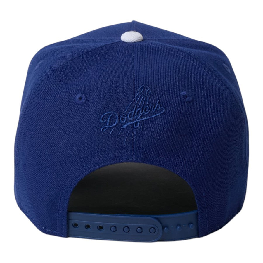 NEW ERA 9FORTY A-Frame ロサンゼルス・ドジャース ダブルロゴ キャップ ネイビー/ダークブルー 背面ドジャースロゴ刺繍 15125366