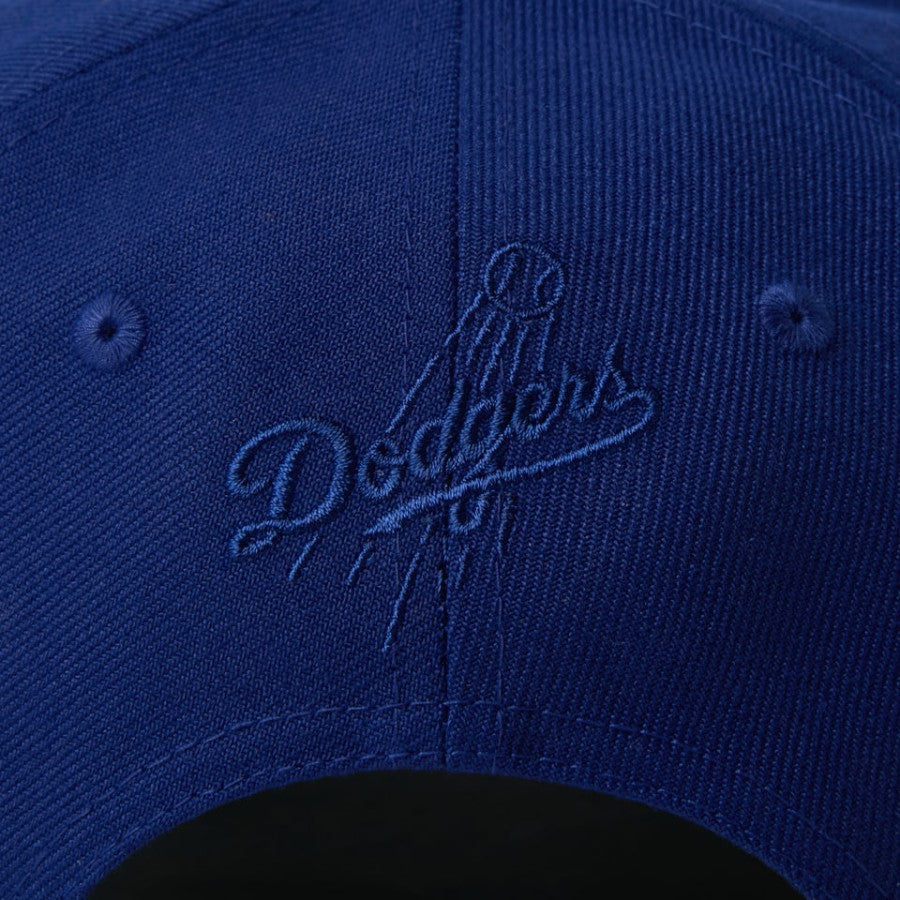 NEW ERA 9FORTY A-Frame ロサンゼルス・ドジャース ダブルロゴ キャップ ネイビー/ダークブルー ドジャースロゴ刺繍アップ 15125366