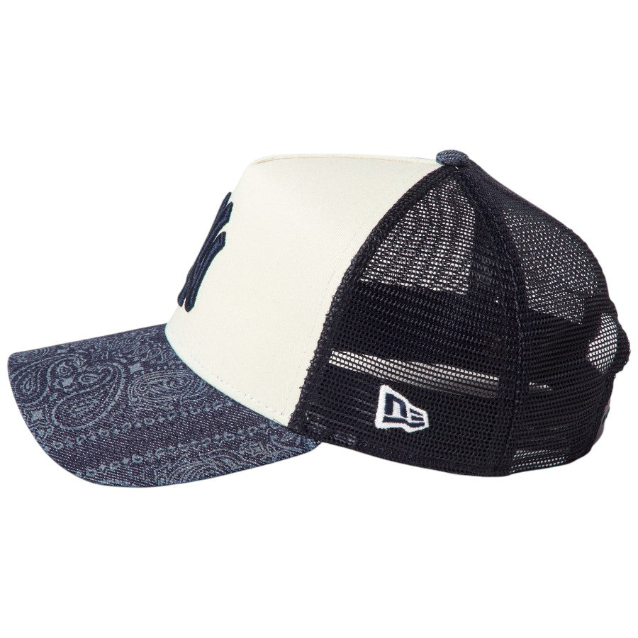 NEW ERA 9FORTY A-Frame Laser Burn Out Denim ヤンキース NEフラッグロゴ刺繍 15137097