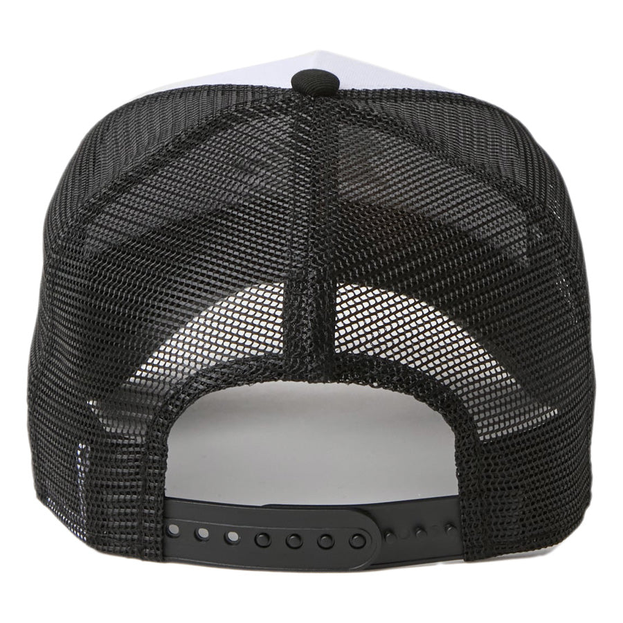 NEW ERA 9FORTY A-Frame Old English メッシュキャップ ホワイト/ブラック 背面アジャスター 15137095