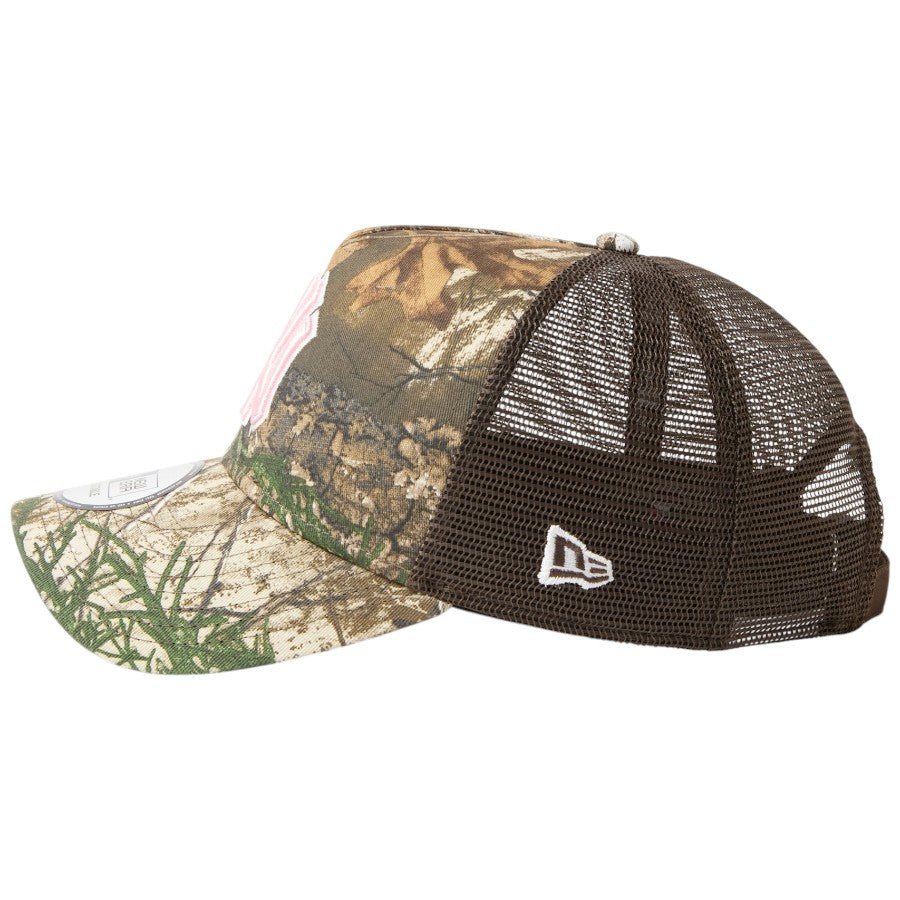 NEW ERA 9FORTY A-Frame Real Tree Camo ヤンキース メッシュキャップ NEフラッグロゴ刺繍 15137096