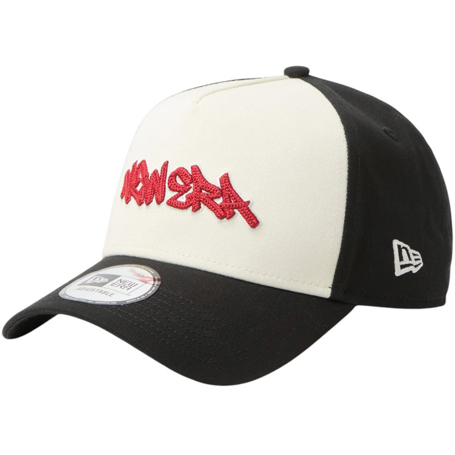 NEW ERA 9FORTY A-Frame Tagging Logo キャップ ブラック/クローム 左斜め向き 15137116