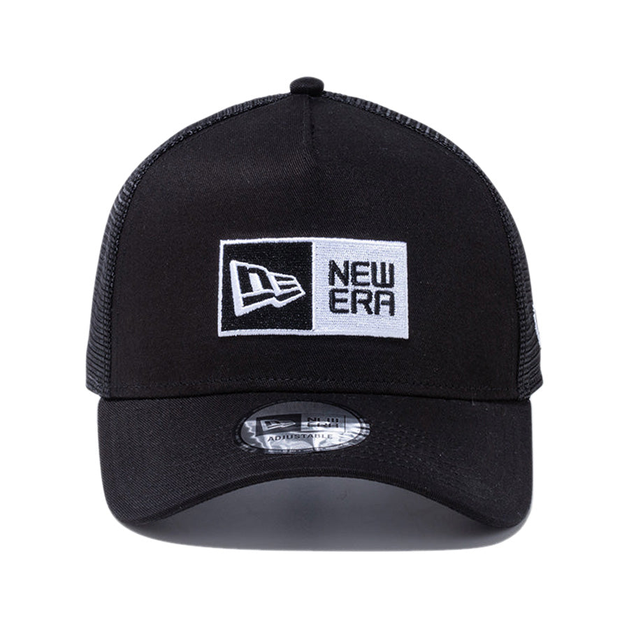 NEW ERA 9FORTY A-Frame トラッカー ボックスロゴ ブラック 正面 14525001