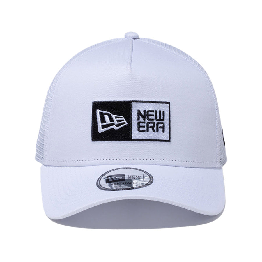 NEW ERA 9FORTY A-Frame トラッカー ボックスロゴ ホワイト 正面 14524999