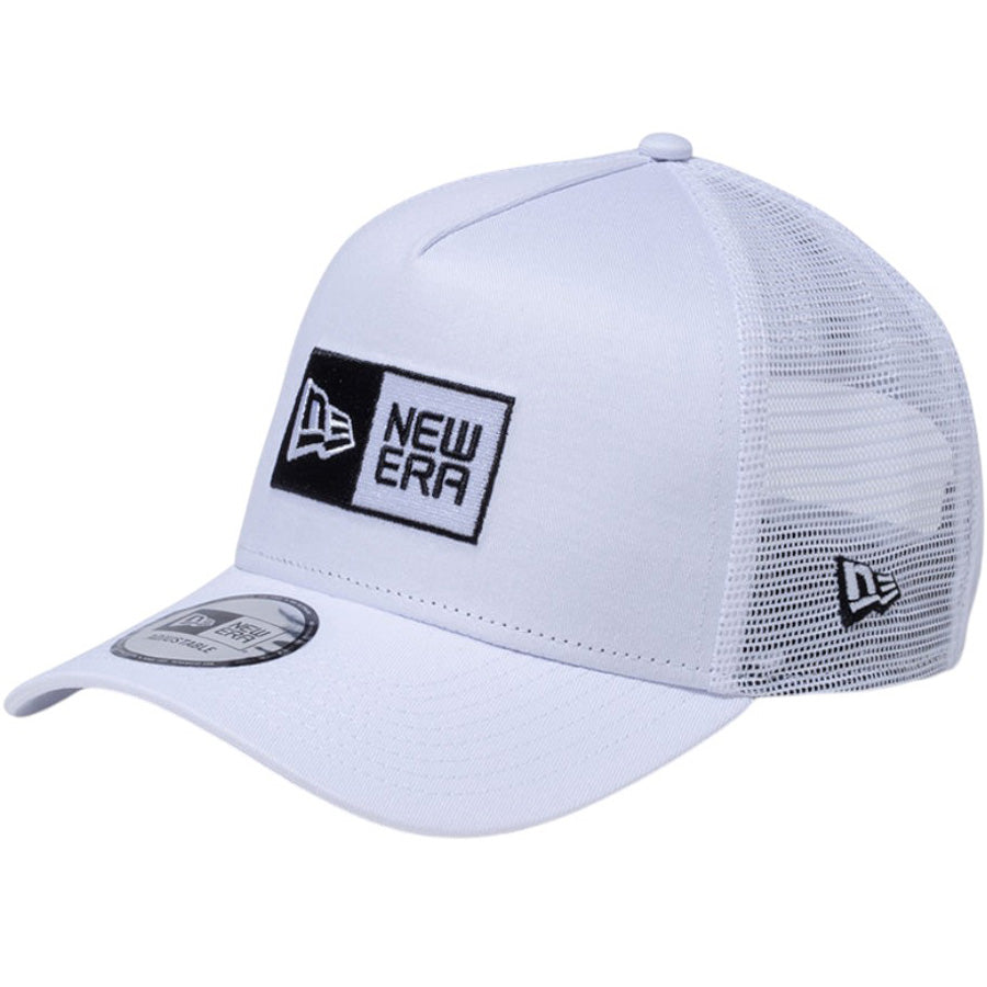 NEW ERA 9FORTY A-Frame トラッカー ボックスロゴ ホワイト 左斜め 14524999