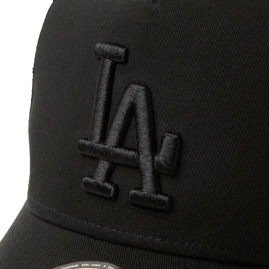 NEW ERA 9FORTY A-Frame ドジャース ブラック×ブラック LAロゴ刺繍 14942623