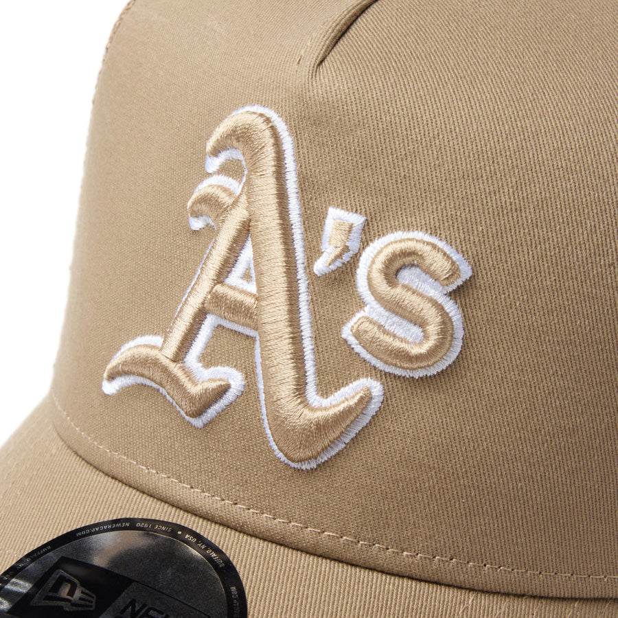 NEW ERA（ニューエラ）9FORTY A-Frame アスレチックス フロントロゴ刺繍アップ