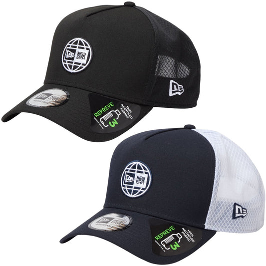 NEW ERA（ニューエラ）9FORTY A-Frame Repreve® ボックスロゴ メッシュキャップ ブラック、ネイビー 2カラー