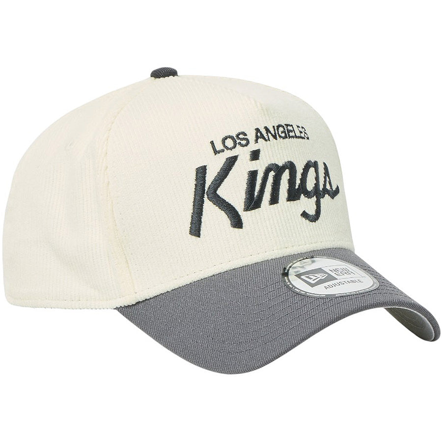 NEW ERA（ニューエラ）9FORTY A-Frame Summer Corduroy キングス クロームホワイト/グラファイト 右斜め