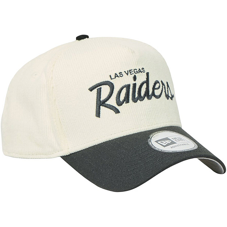 NEW ERA（ニューエラ）9FORTY A-Frame Summer Corduroy レイダース クロームホワイト/ブラック 右斜め