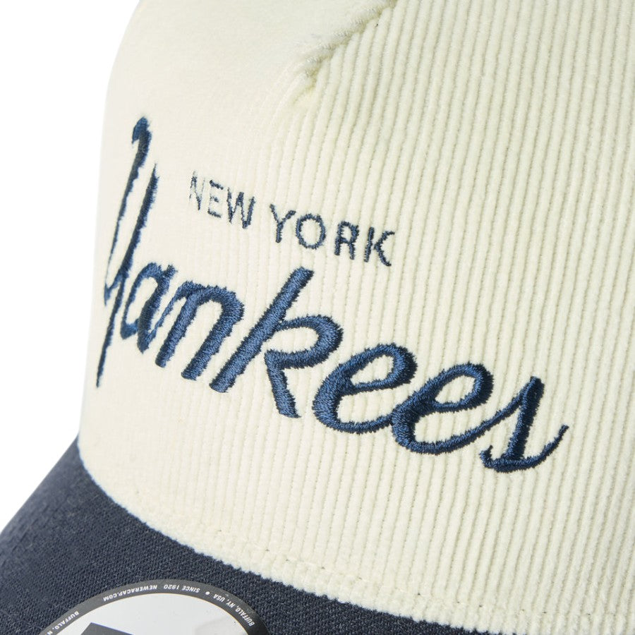 NEW ERA（ニューエラ）9FORTY A-Frame ニューヨーク・ヤンキース ロゴ刺繍 フロント詳細